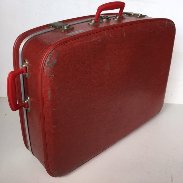 SUITCASE, Large Red Hardcase - 1970-80s